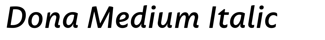 Dona Medium Italic